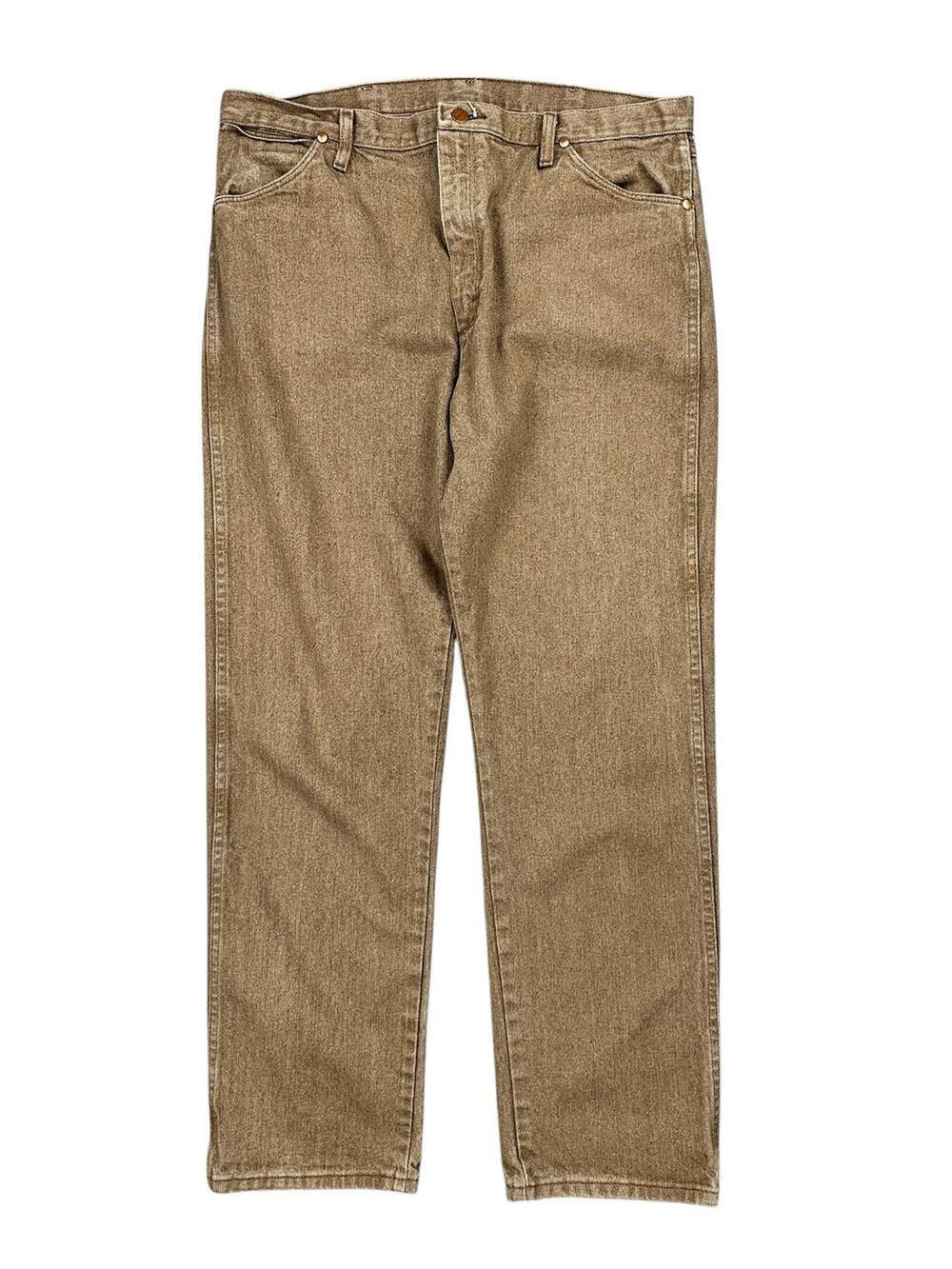 Wrangler Cowboy Cut Original Straight Fit Jeans Brown — Size 38x32